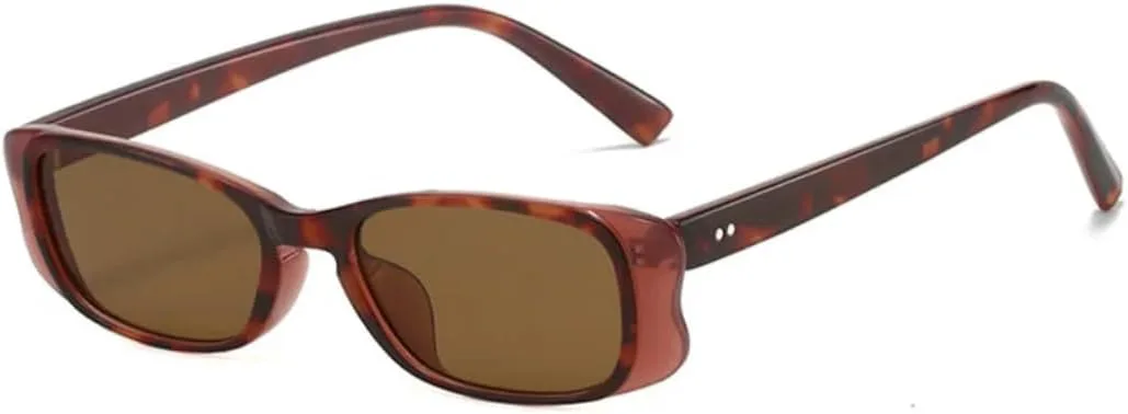 

Винтажные маленькие солнцезащитные очки для женщин, модные очки с заклепками, женские роскошные очки с защитой от УФ-излучения UV400 HHZZYVY, Pinkleoaprd-brown