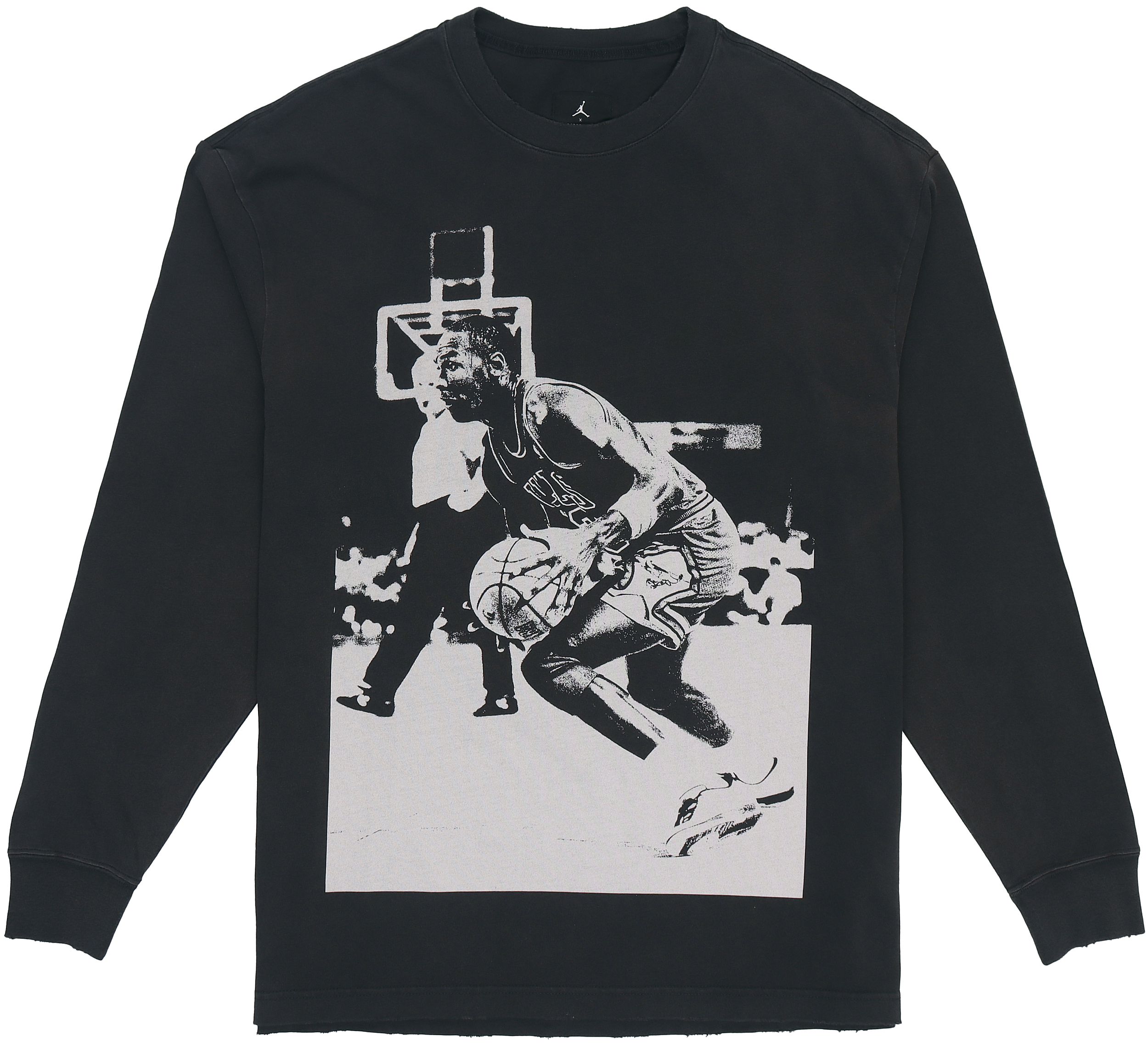Футболка X Union M J L/S азиатский размер Jordan, черный — фото 3