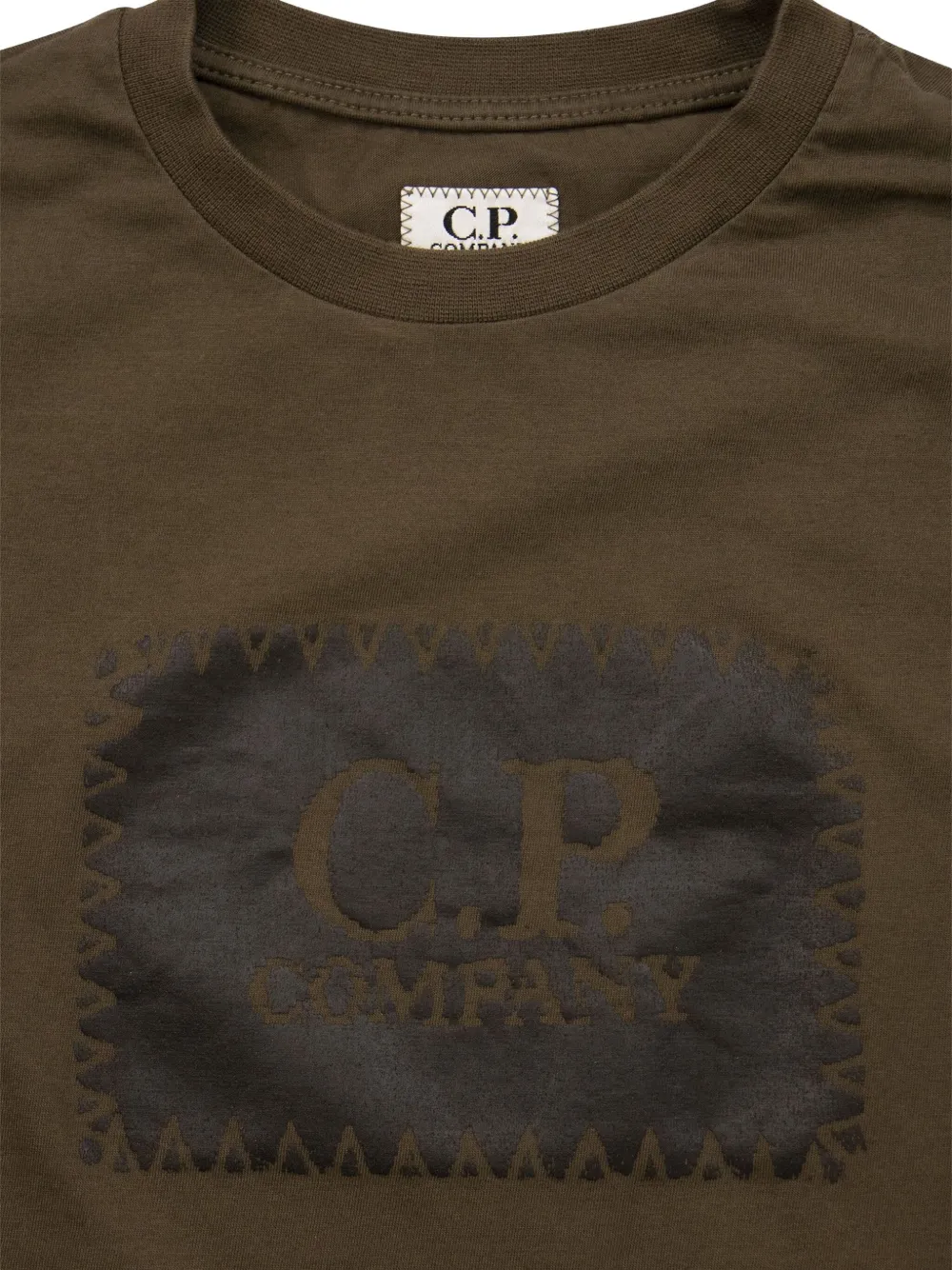 Футболка с длинными рукавами и логотипом C.P. Company Kids, зеленый — фото 3