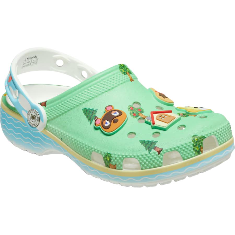 Crocs Детские классические клоги Breathable Kids Clogs Green — фото 4