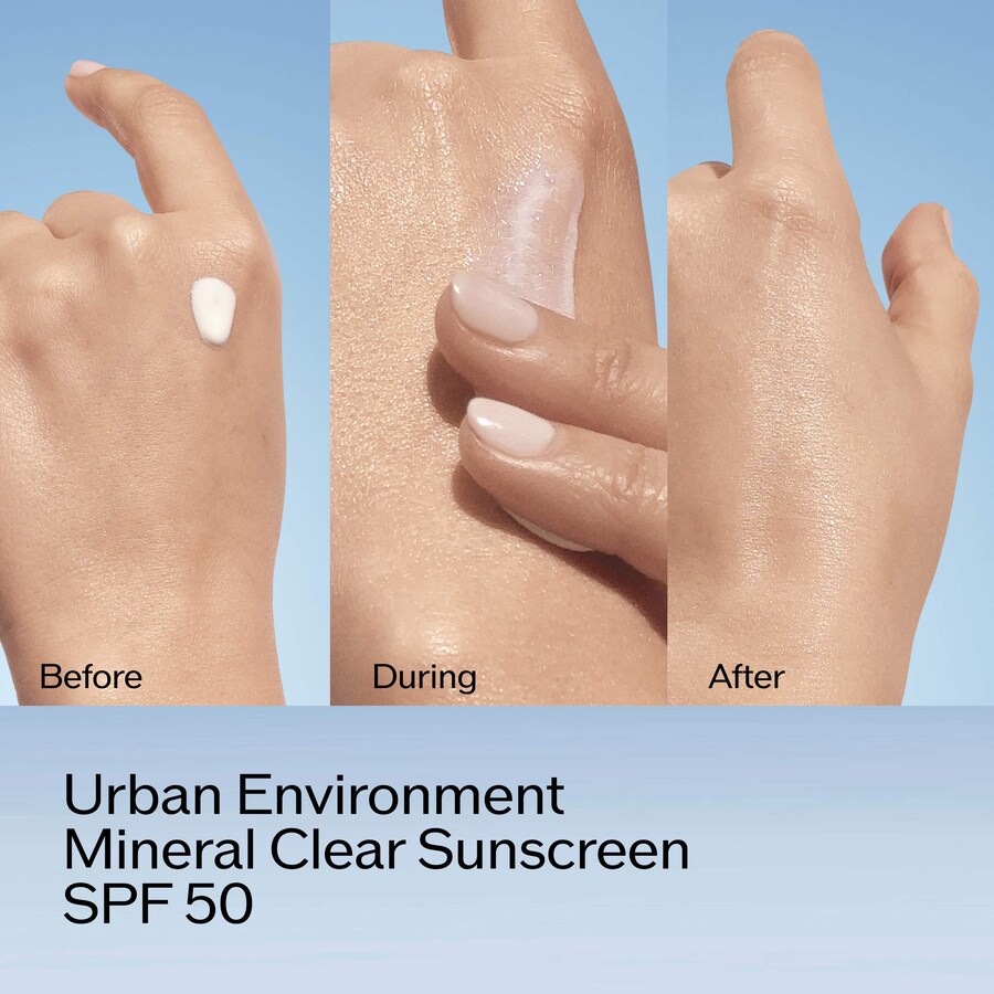 Солнцезащитный крем Urban Environment Mineral Clear Sunscreen SPF 50 Shiseido, 1 oz/30 ml — фото 3