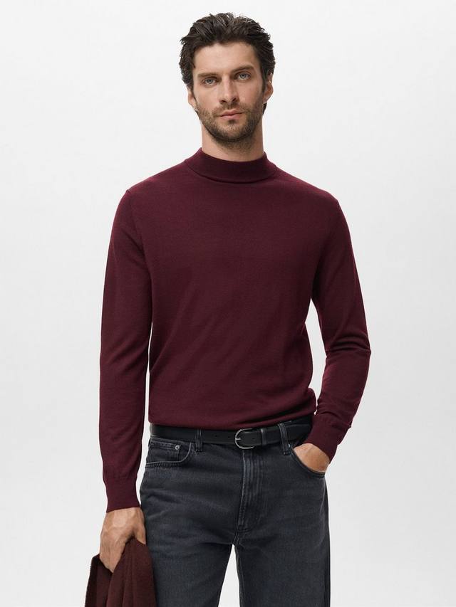 

Свитер Willy Wool с круглым вырезом Mango, Dark Red