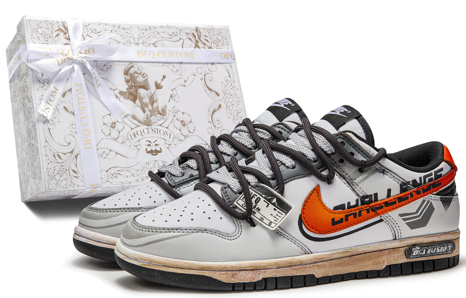 

Кроссовки Nike Dunk Skateboarding Shoes Women's Low-top Gray, серый