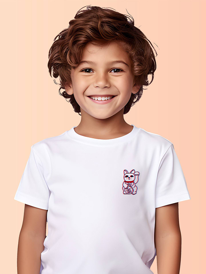 

Футболка WOOOP Shirt Glitch cat, белый