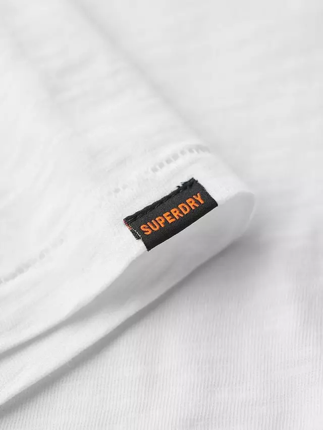Футболка Superdry Crew Neck Slub Short Sleeved, цвет optic — фото 4