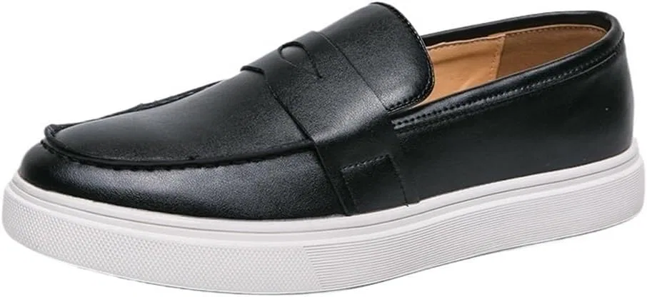 Лоферы кожаные Classic Moccasin Slip On Shoes Black DHFIRUFSHLO