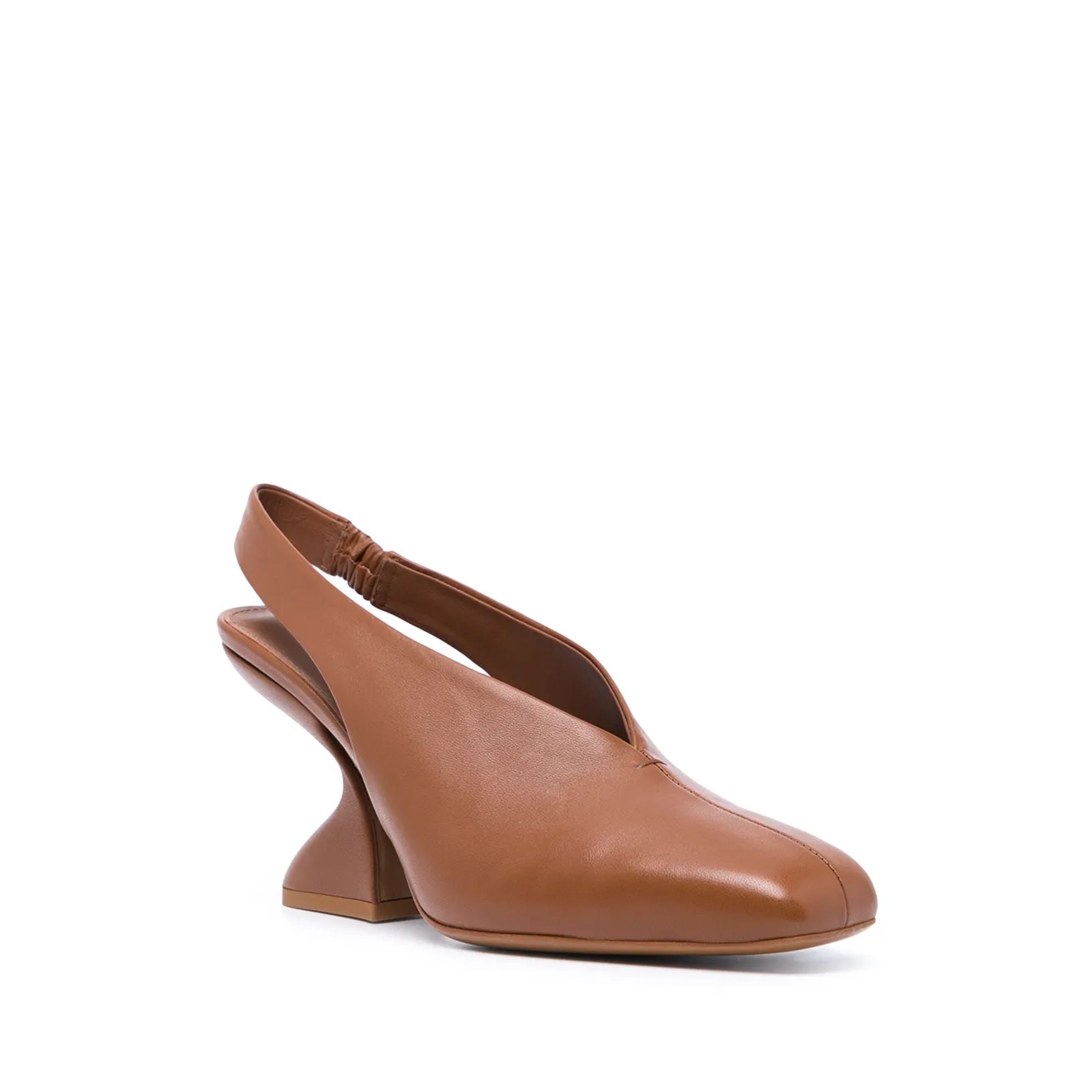 Ferragamo босоножки-лодочки на шлейке Salvatore Ferragamo, бежевый/коричневый — фото 3