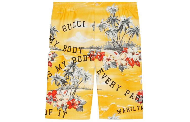 

Повседневные шорты мужские желтые Gucci, желтый