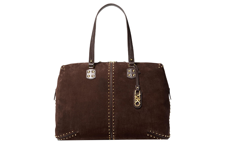 

Сумка через плечо из кожи телёнка Astor большая женская шоколадная MICHAEL KORS