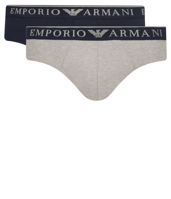 

Комплект трусов Emporio Armani с логотипом, черный / серый