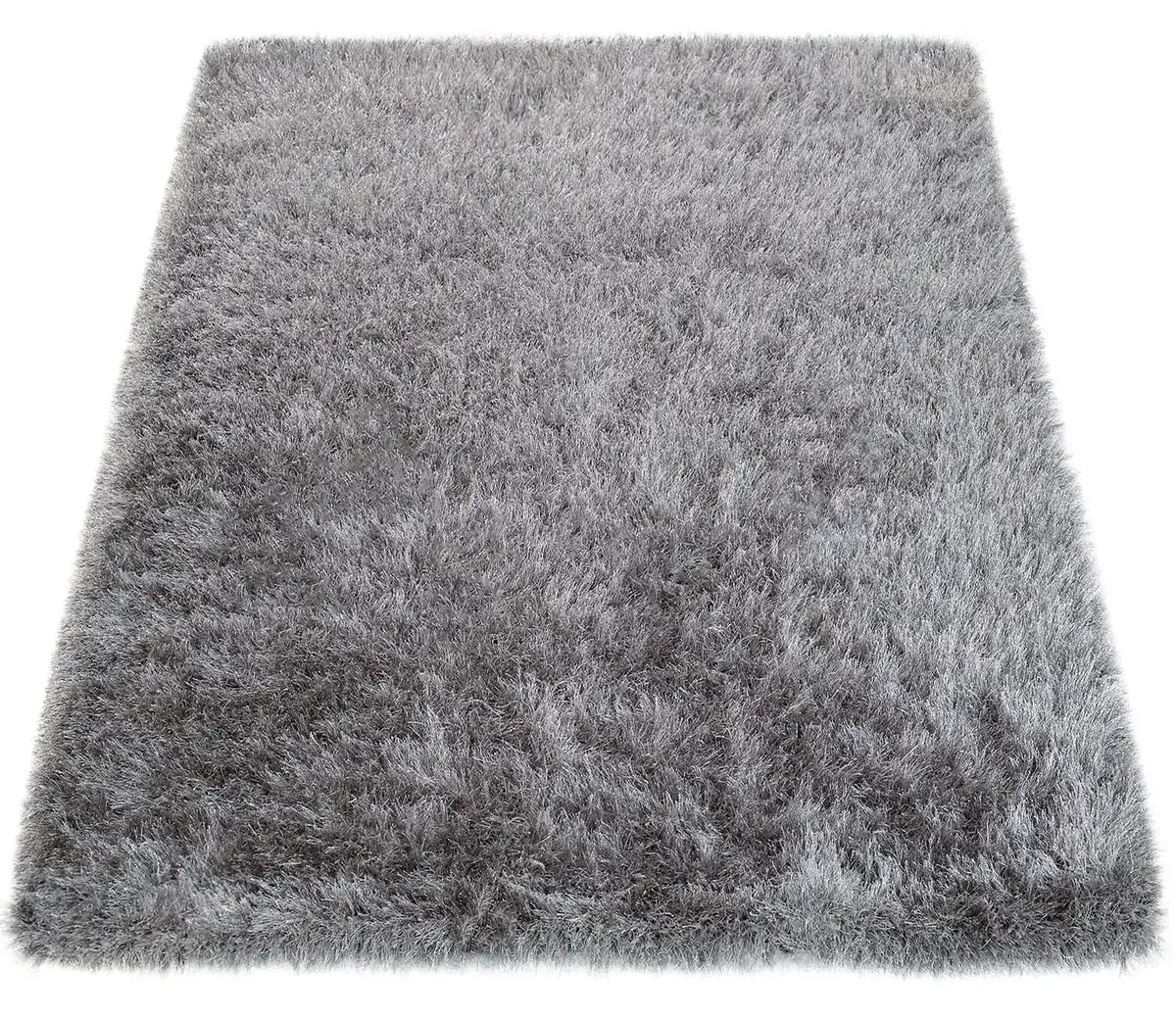 

Ковер Paco Home с высоким ворсом "Glamour 300", круглый, однотонный, с мягкой блестящей пряжей, идеально подходит для гостиной и спальни Ø 200 см, серый