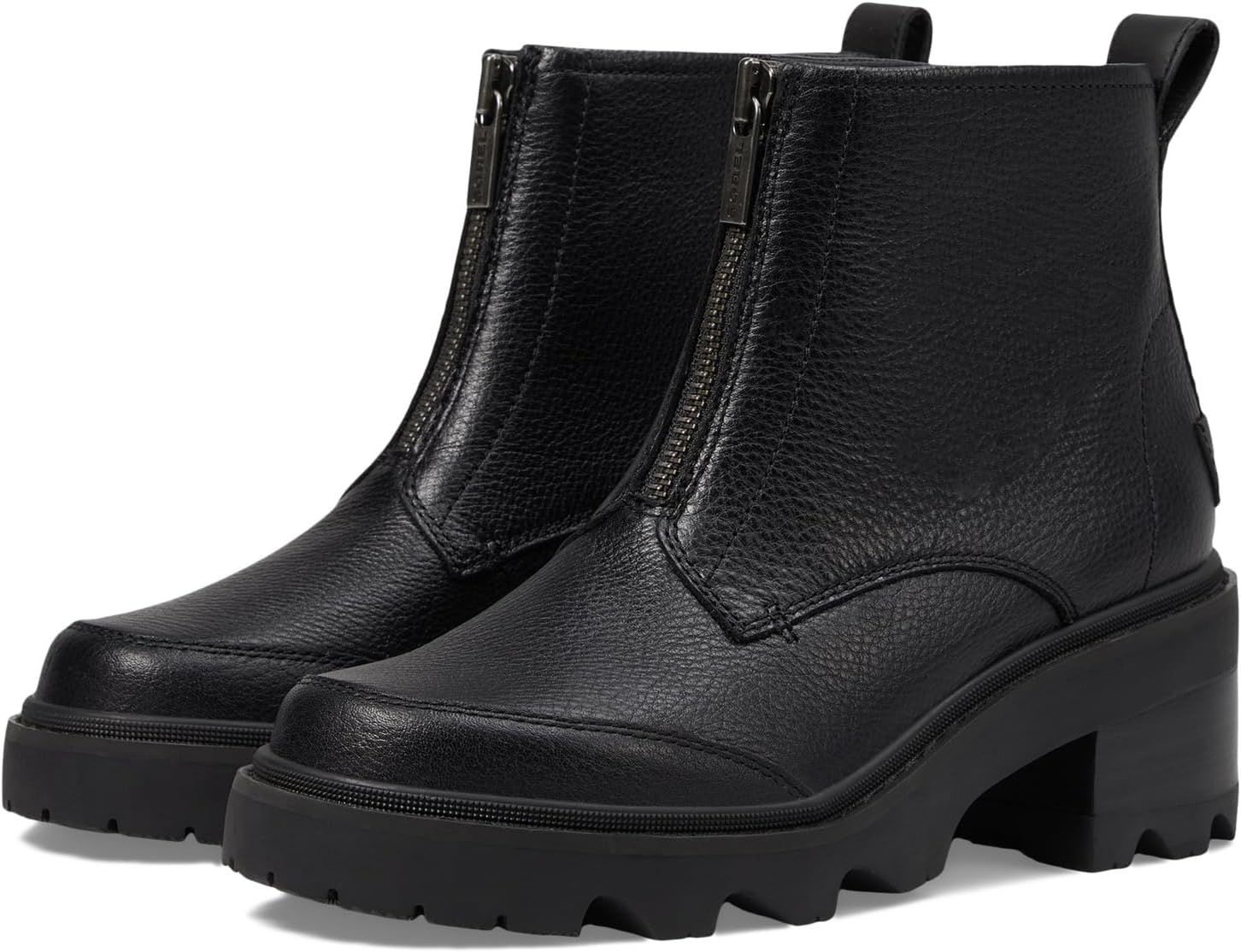 Ботильоны женские SOREL Joan Now кожаные с передней молнией, черный