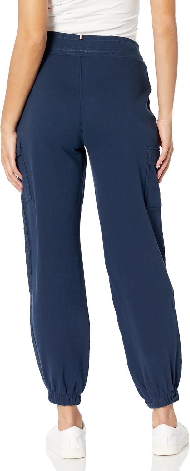 Женские флисовые джоггеры Tommy Hilfiger с боковыми лентами, Navy — фото 2