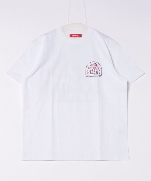 

Футболка с коротким рукавом, трикотаж Air-Spun, принт пиццы, бренд Antibal, белый