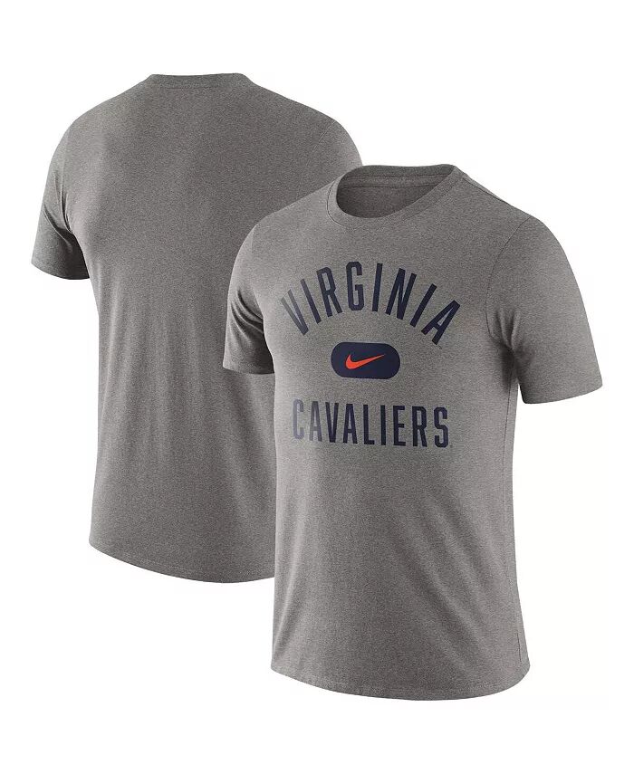 

Мужская серо-меланжевая футболка Virginia Cavaliers Team Arch Nike
