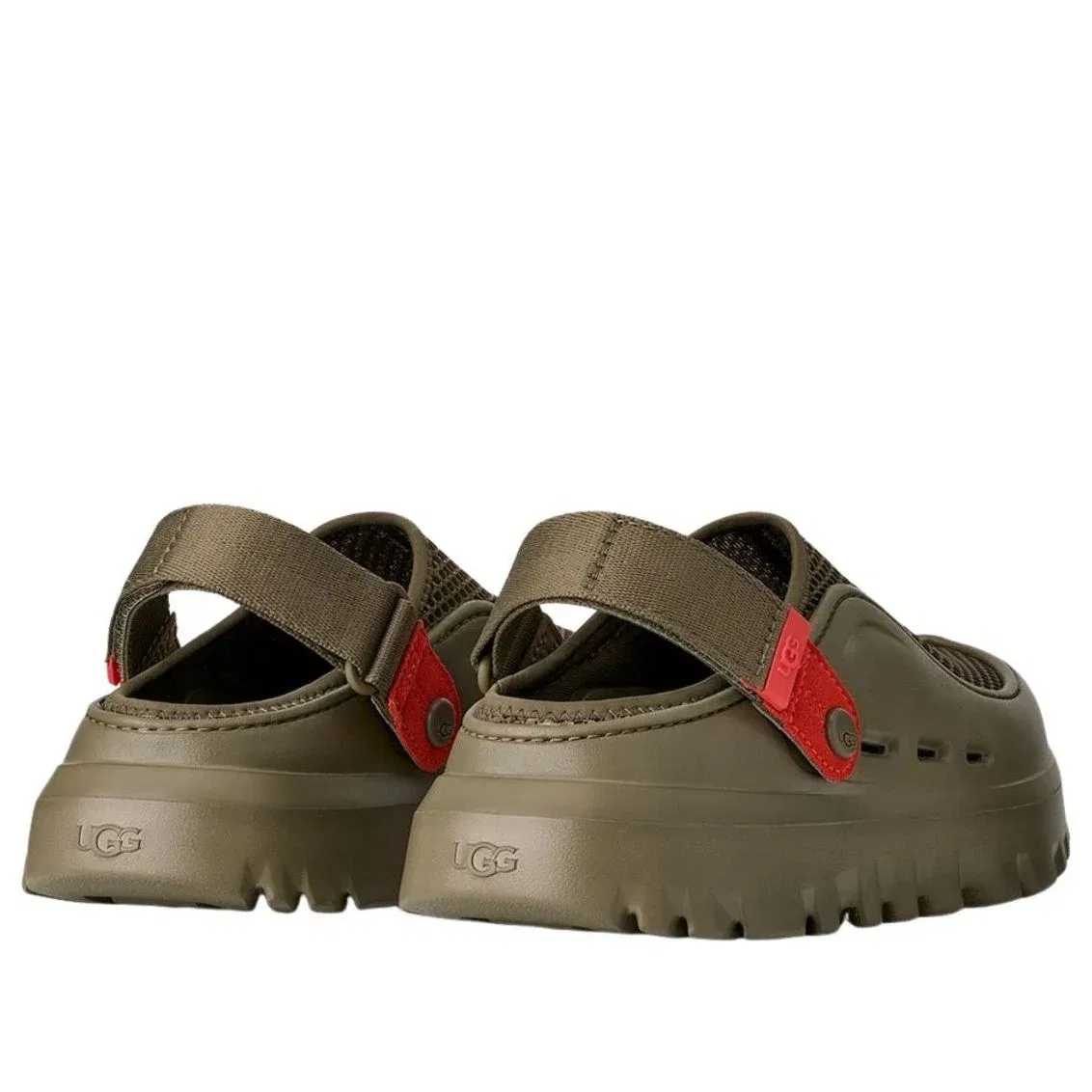 Мюли UGG PeakMod Breathe 'Burnt Olive Red Pepper' 1175051-BVRD, оливково-зеленый — фото 3