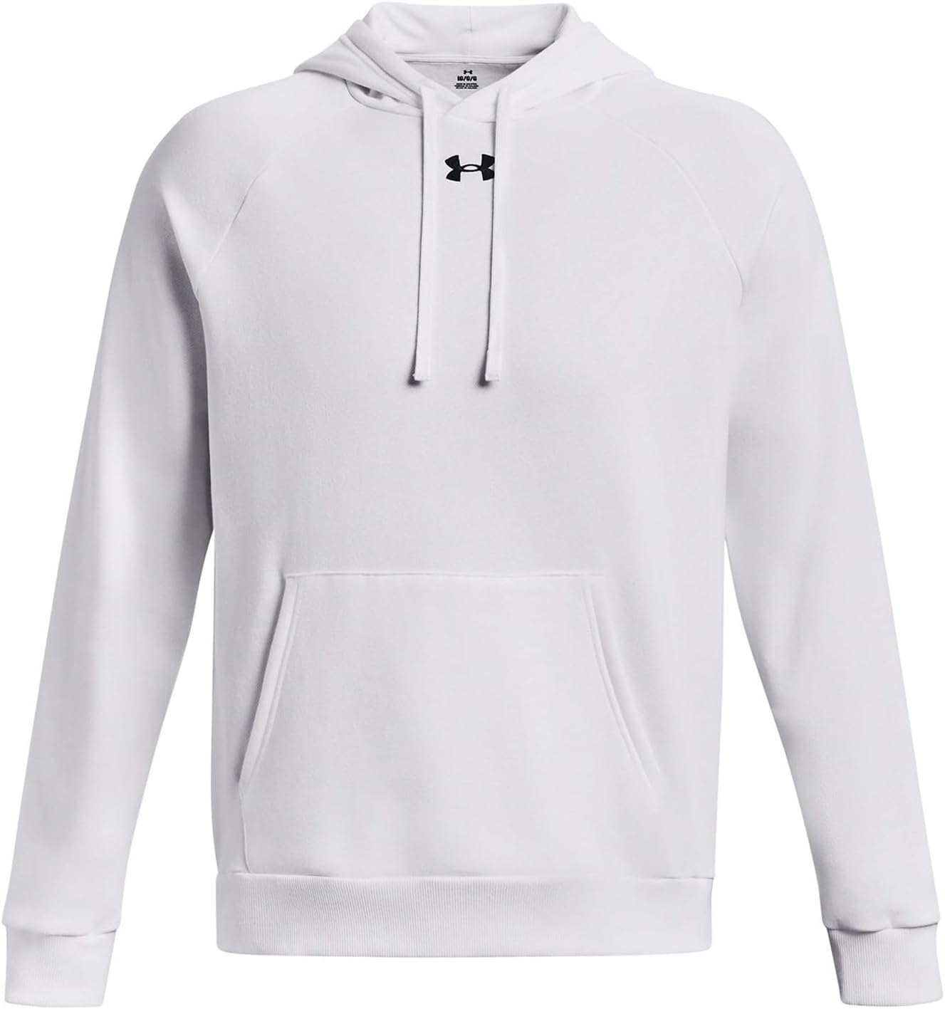 

Мужская тренировочная флисовая толстовка Under Armour, худи UA Rival Fleece, белый/черный