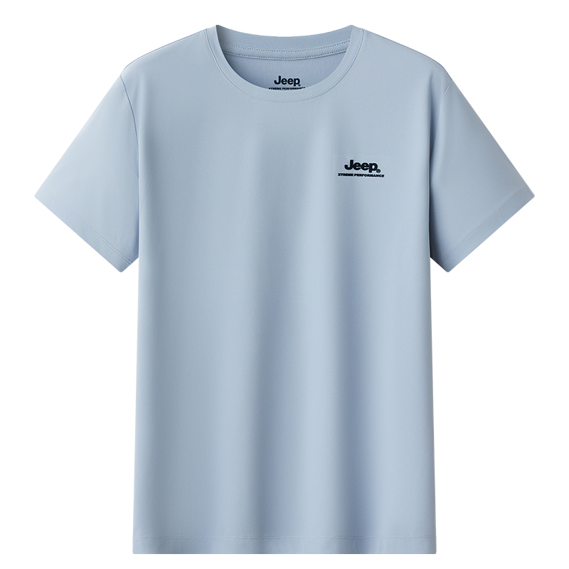 

Футболка мужская Crew Neck тонкая прямая посадка Jeep, sky синий