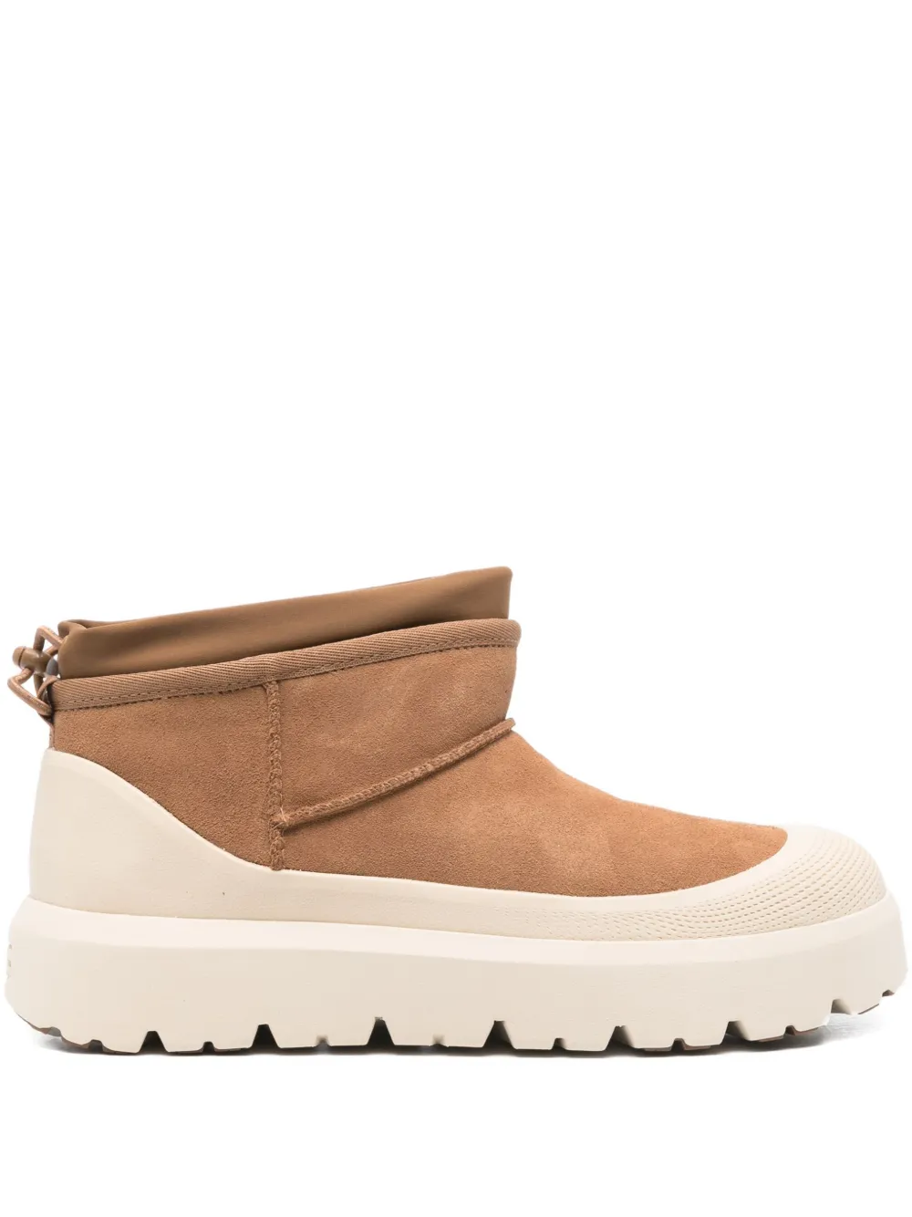 

Мужские ботинки UGG короткие с резиновой подошвой, коричнево-бежевый