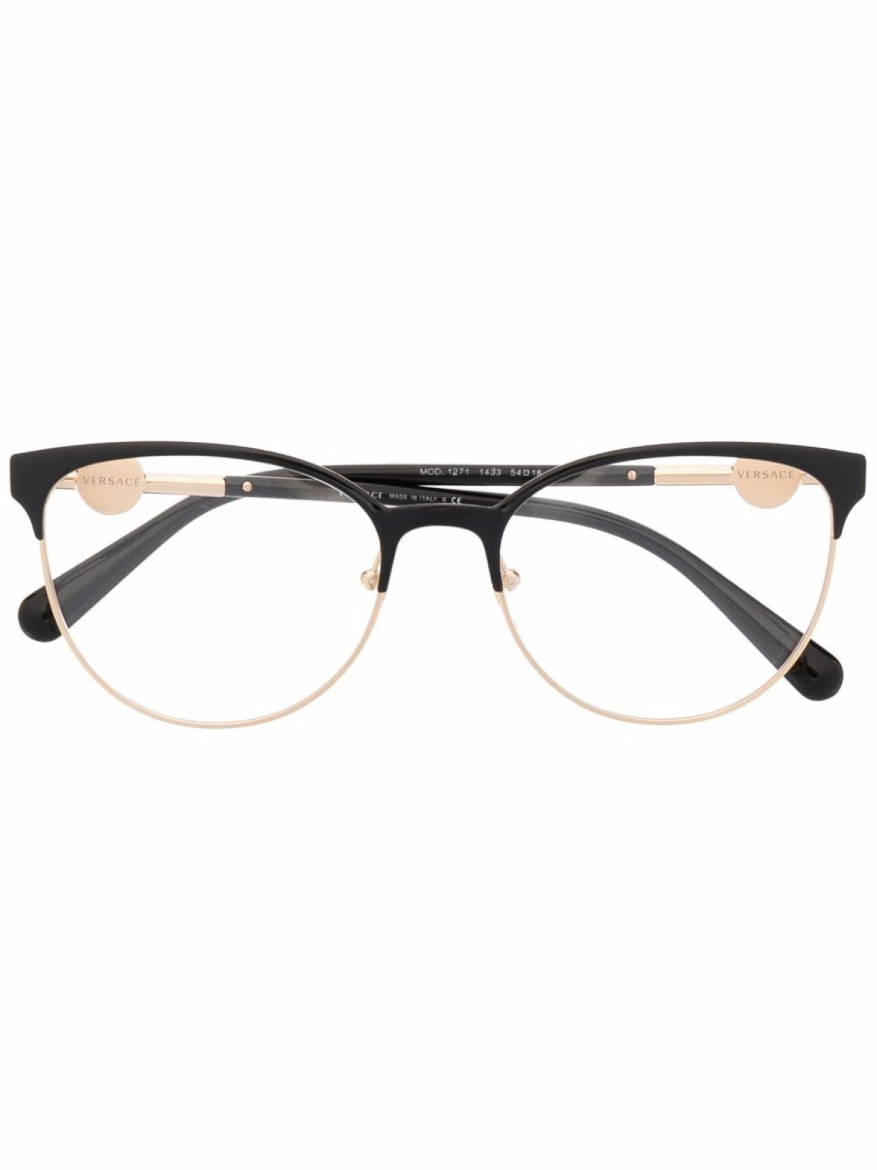 

Очки в квадратной оправе Versace Eyewear, золотой