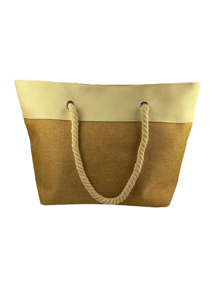 

Пляжная сумка-тоут бежевого цвета Yuhu