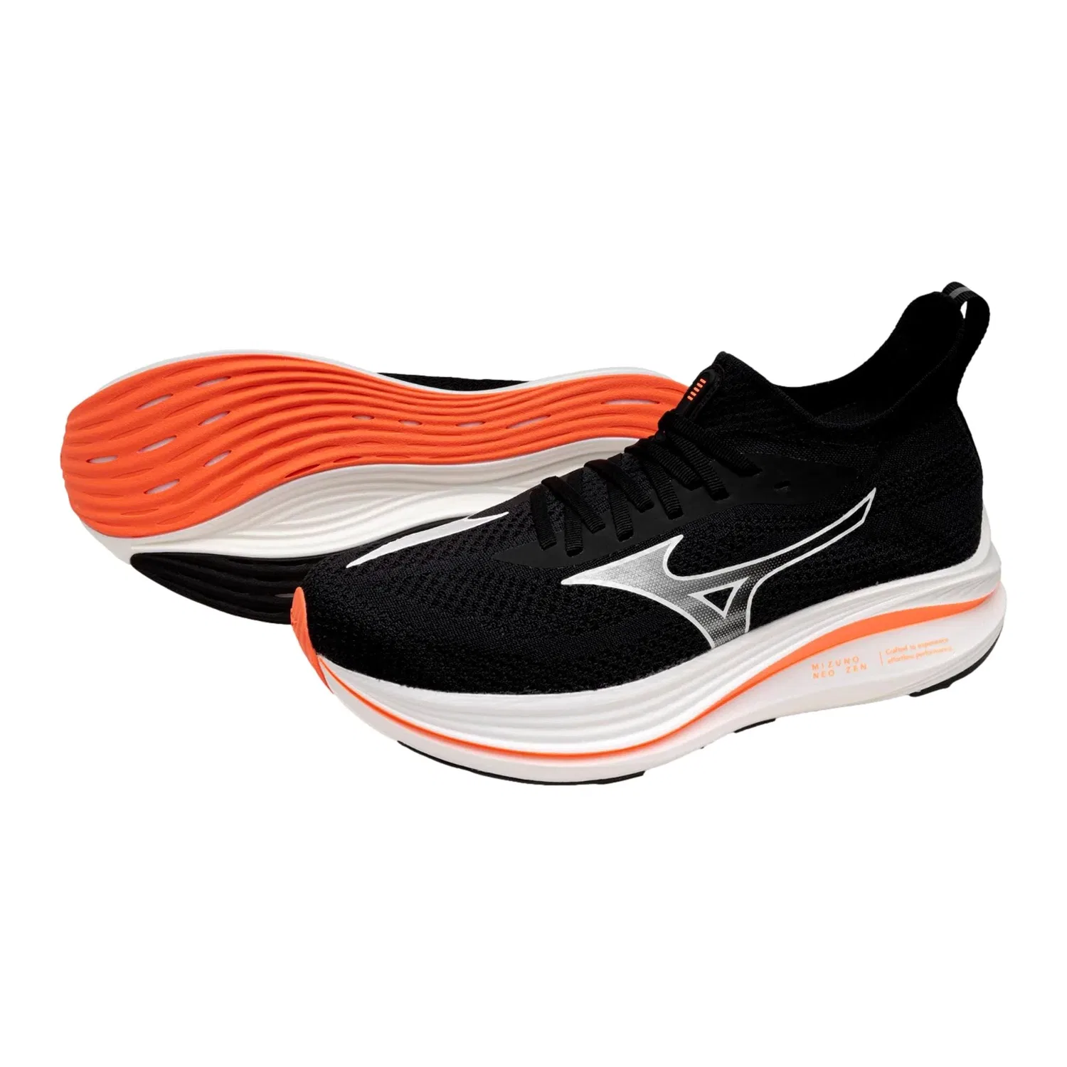 Мужские кроссовки Mizuno Neo Zen Black / White - Fiery Coral 2 J1GC258603 — фото 3