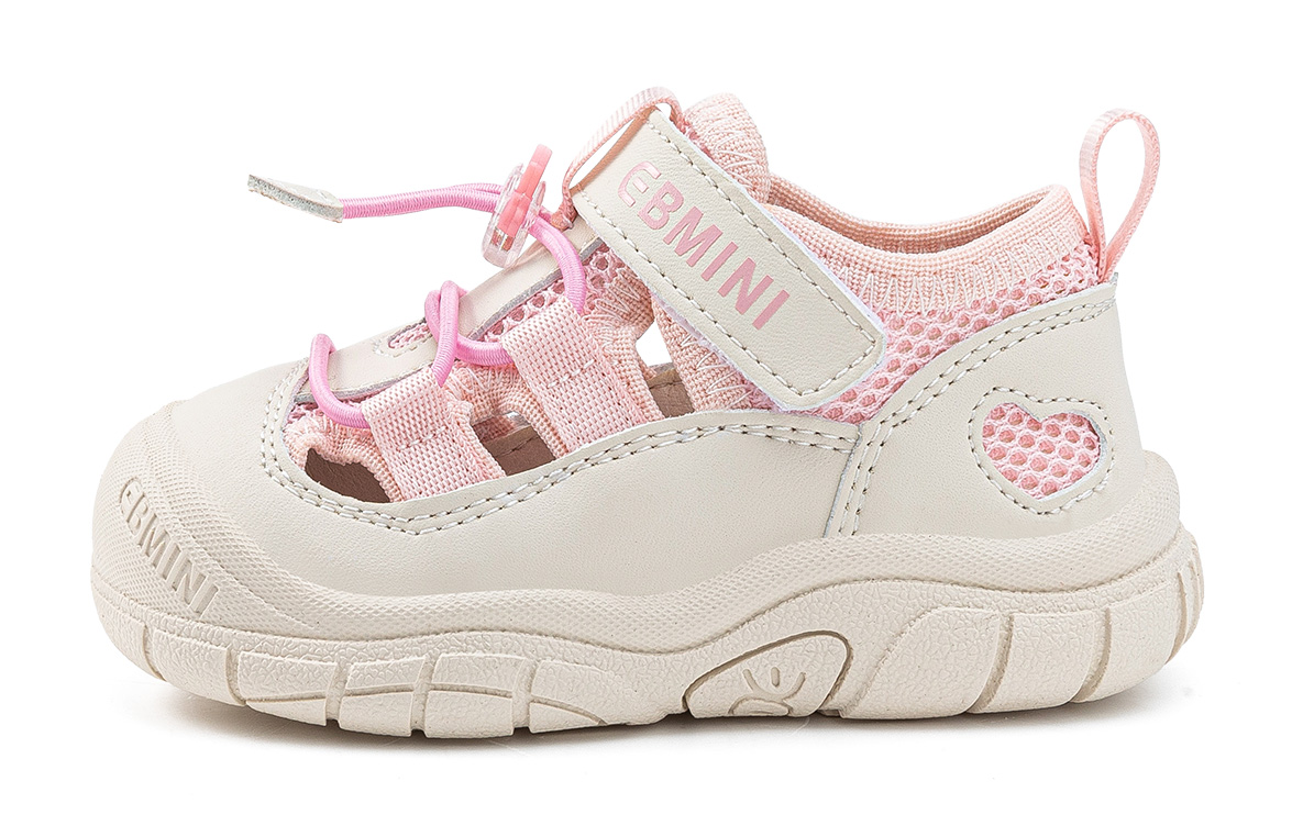 

Низкие, устойчивые к истиранию и скольжению детские туфли с анти-ударным эффектом для младенцев и малышей EBMINI, бежевый/розовый