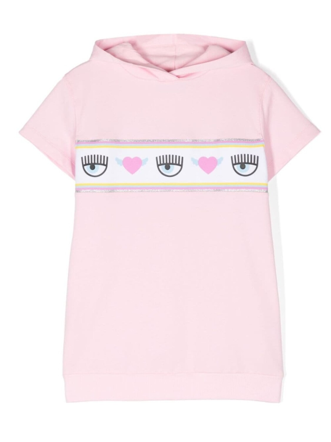 

Chiara Ferragni платье с логотипом и капюшоном, розовый
