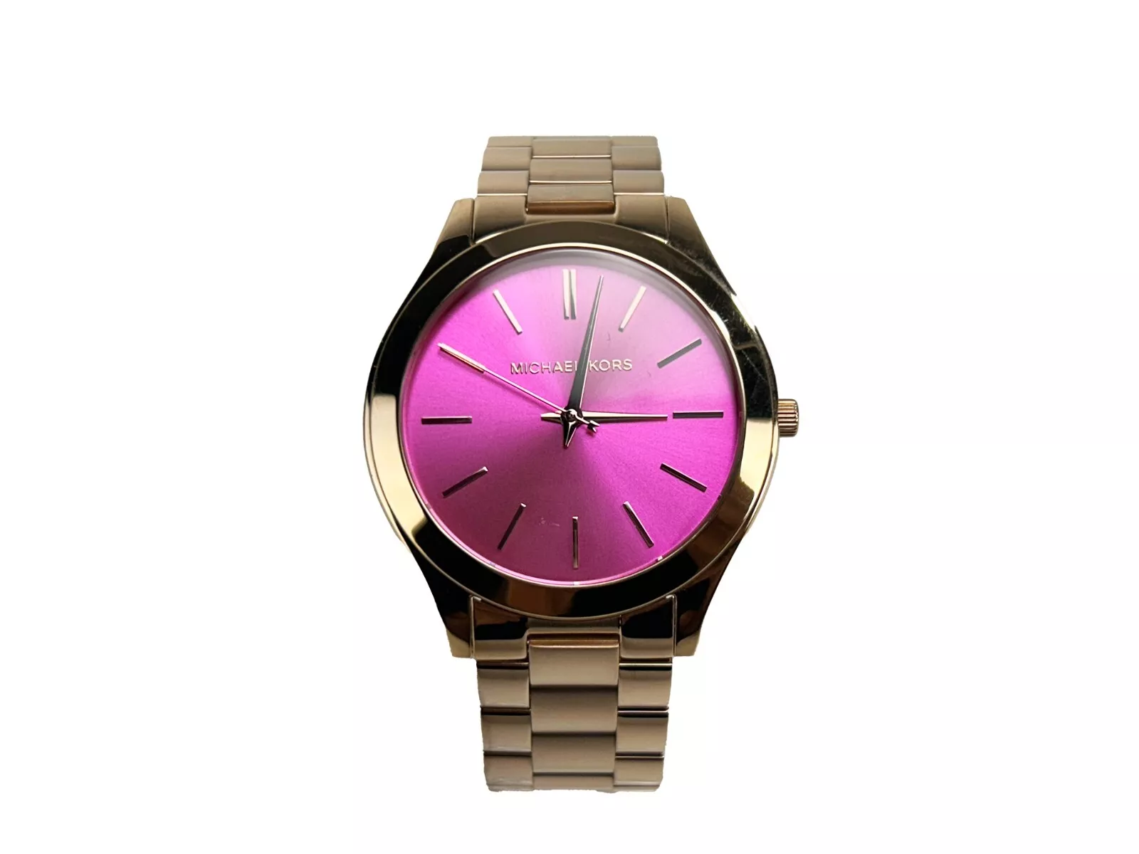 

Тонкие часы Runway из нержавеющей стали MK3291 розового серебра Michael Kors