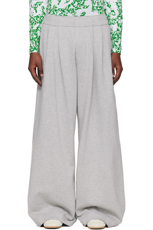 

Dries Van Noten Серые плиссированные спортивные штаны