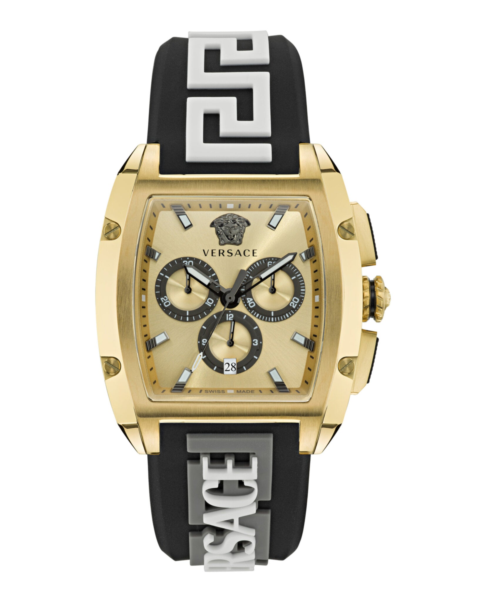 

Часы хронограф Dominus Versace, цвет black/ip yellow gold/gold