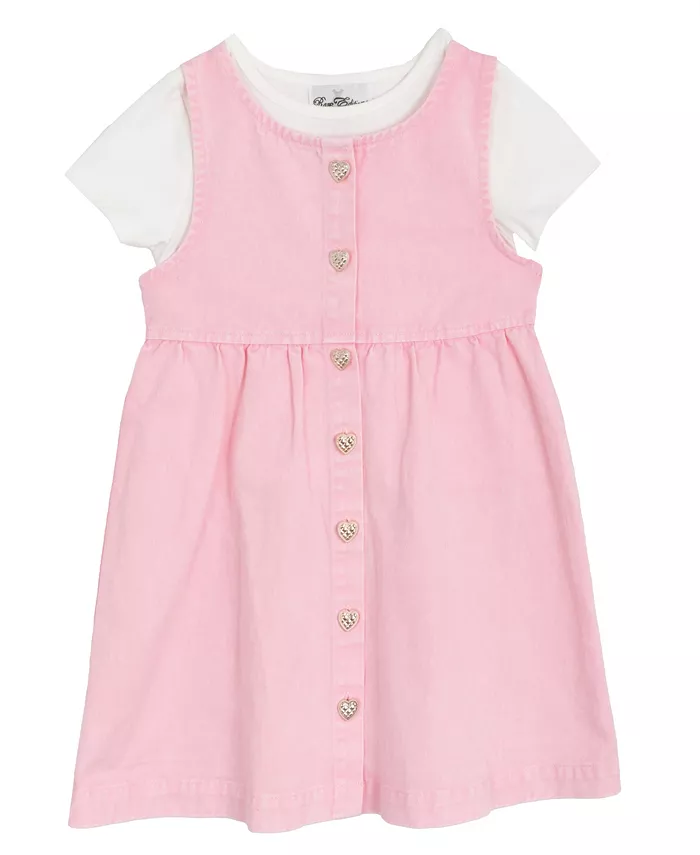 

Детский комплект для девочек: футболка и джинсовое платье (2 предмета) Sparkle & Shine