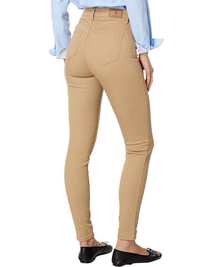 

Джинсы U.S. POLO ASSN. Uspa High-Rise Super Skinny Jeans in Khaki, хаки
