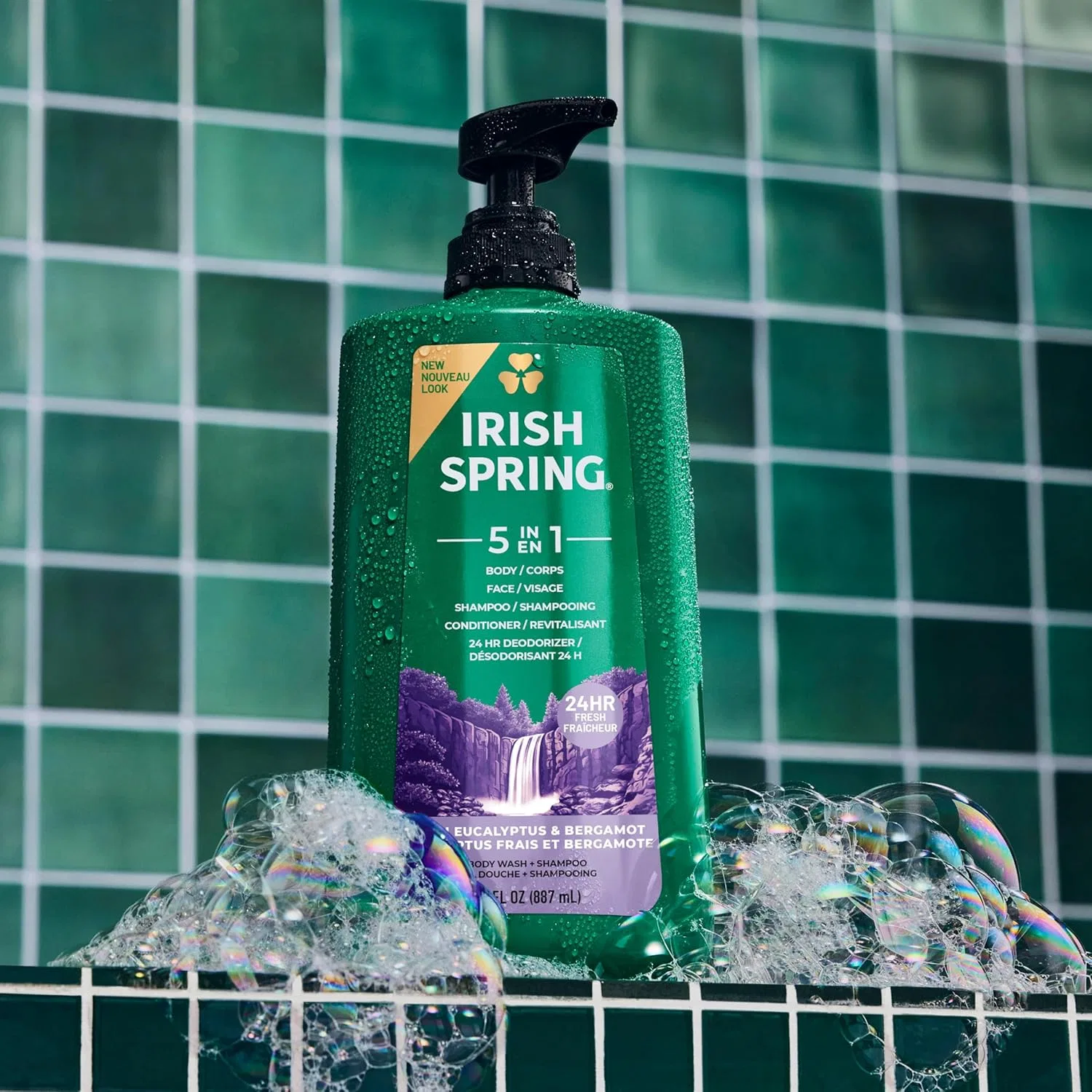 Мужской гель для душа Irish Spring 5-в-1 с эвкалиптом и бергамотом Irish Spring — фото 2