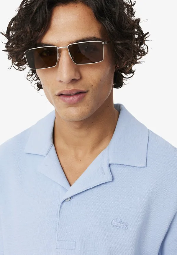 Рубашка поло Lacoste, Bleu Clair-Hba — фото 4