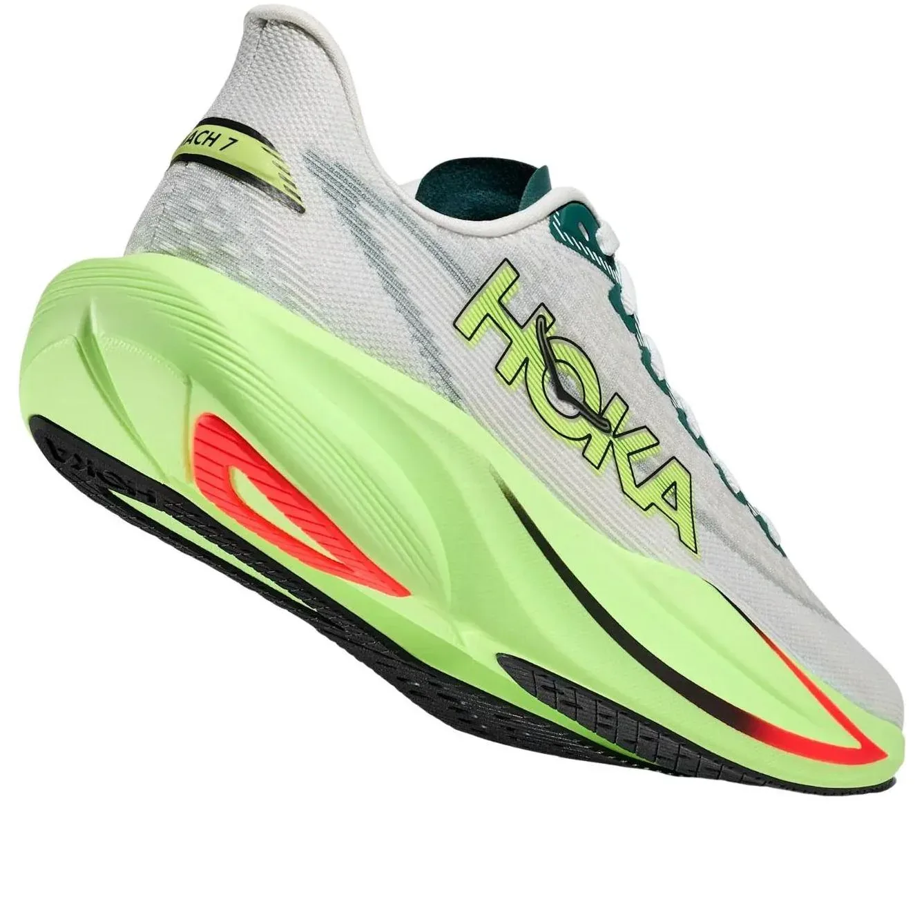 Кроссовки HOKA ONE ONE Mach 7 'Frost Neon Yuzu', зеленый — фото 3