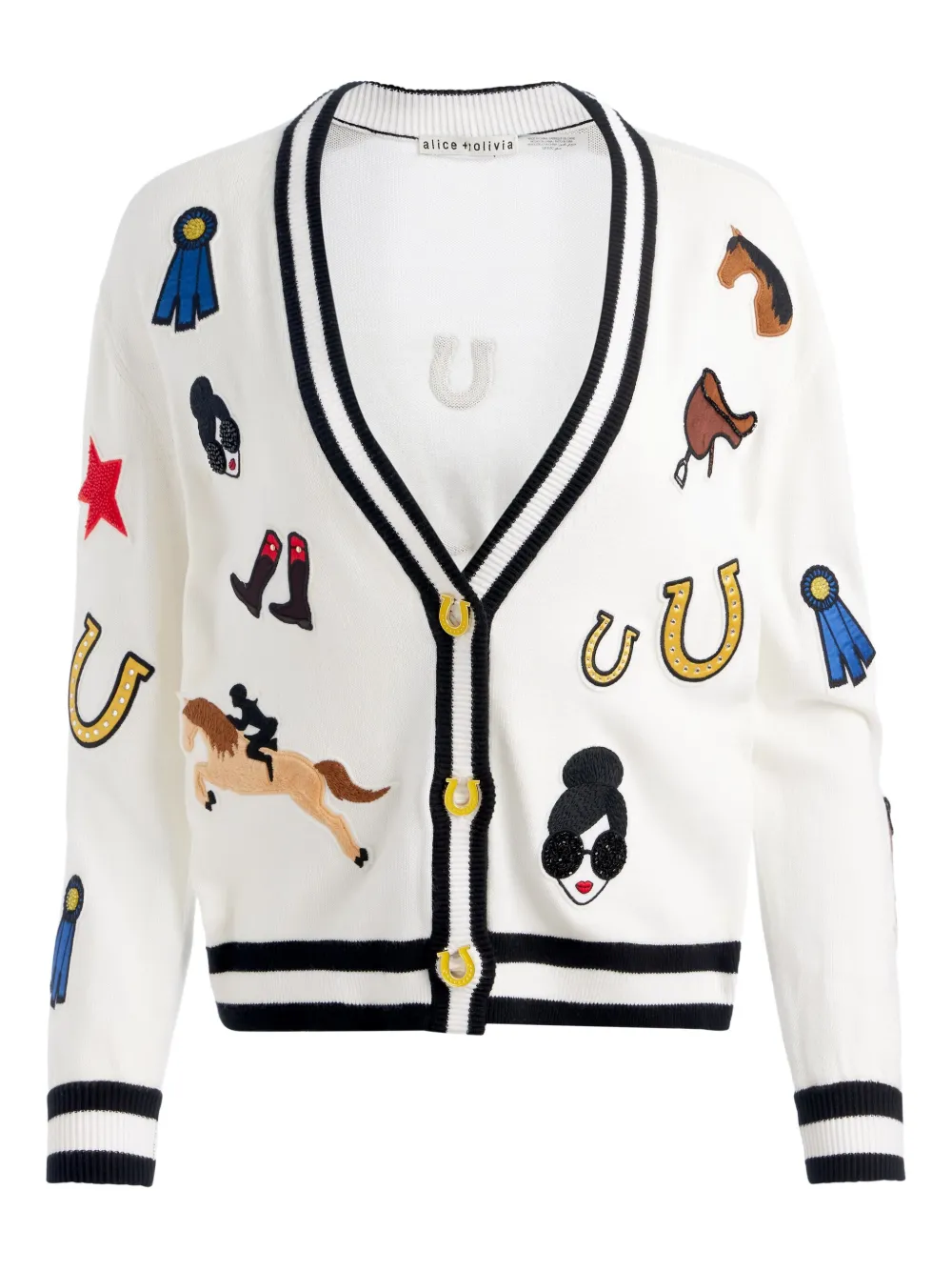 

Кардиган с узором alice + olivia, белый