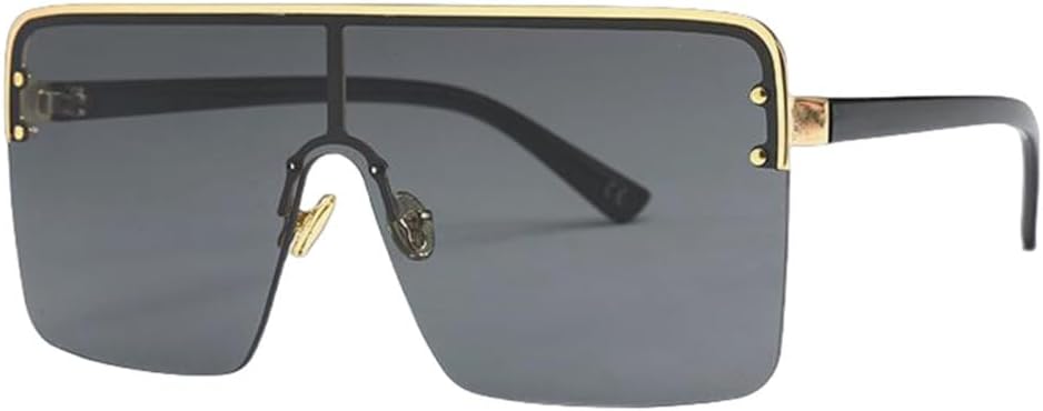 

Большие винтажные солнцезащитные очки из сплава для женщин, роскошные солнцезащитные очки черного цвета, увеличенного размера, с уникальной защитой от УФ-излучения UV400 LVTFCO, C1 Black Lens