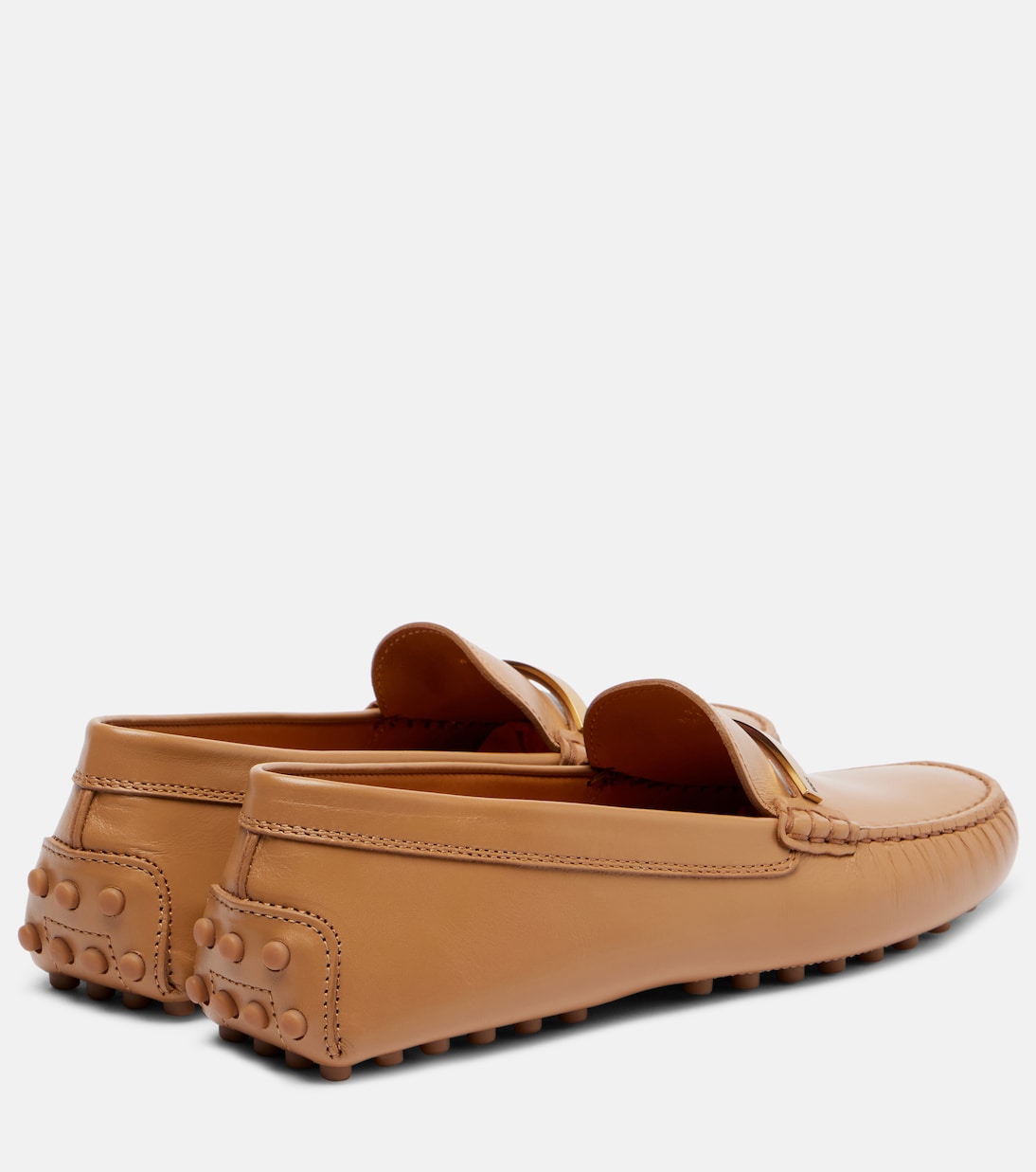 Лоферы из кожи с декоративными элементами Gommino Tod's, Cammello Chiaro — фото 2
