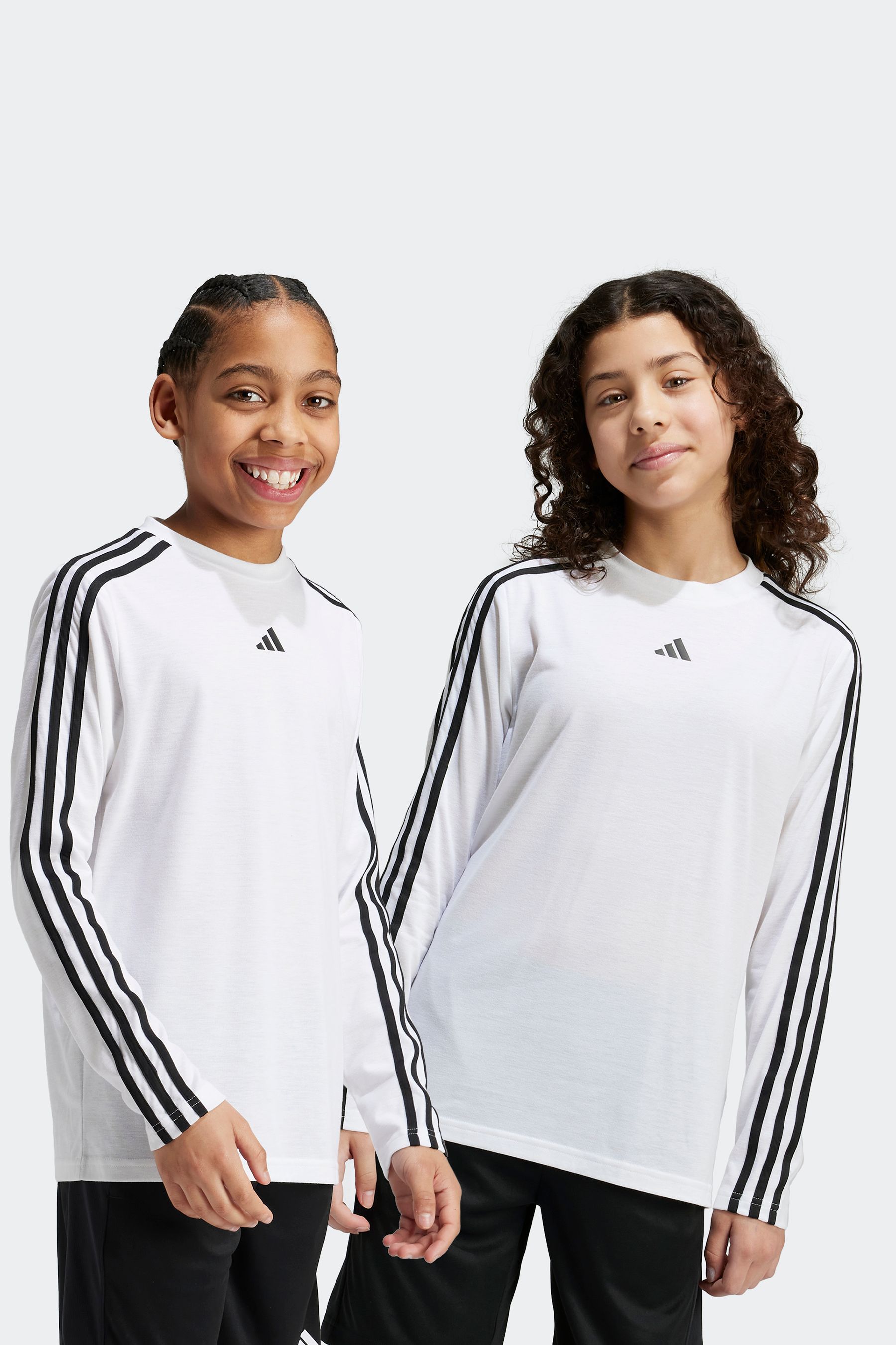 

Детский топ с длинными рукавами и логотипом Train Essentials Regular Fit Adidas, белый