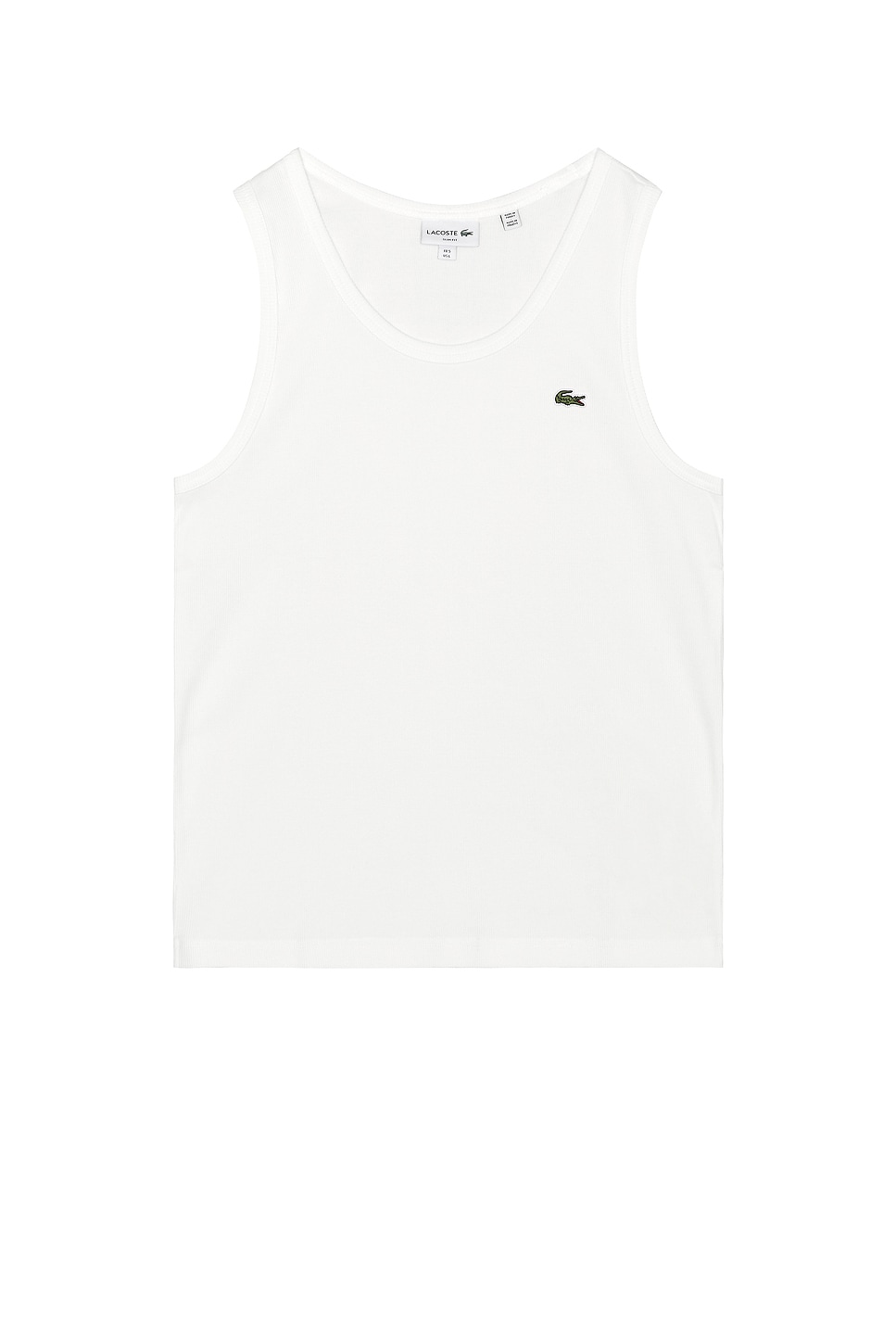 

Топ с вафельной вязкой Lacoste, white