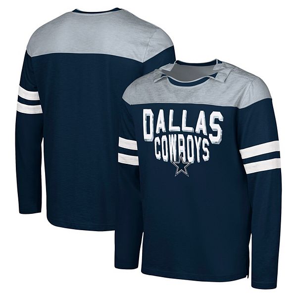 

Мужская футболка с длинным рукавом Dallas Cowboys Adaptive Hail Mary в цвете navy/silver G-Iii Sports By Carl Banks