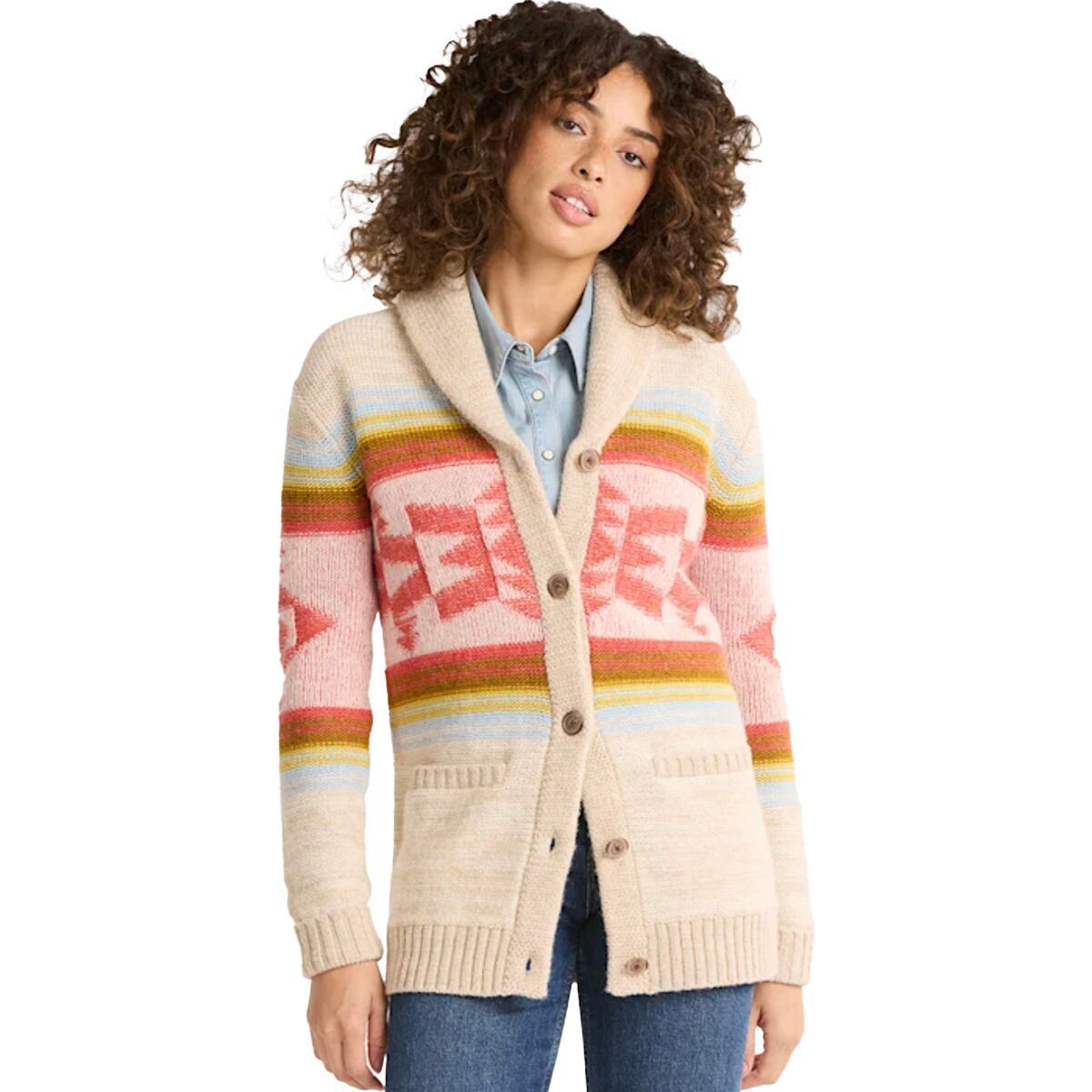 

Кардиган из шетландской шерсти Heritage Pendleton, мультиколор