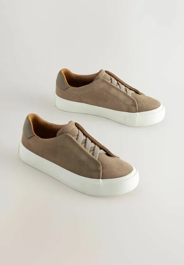 Кроссовки Next Standard fit, модель elastic lace smart trainers, нейтральный цвет — фото 2