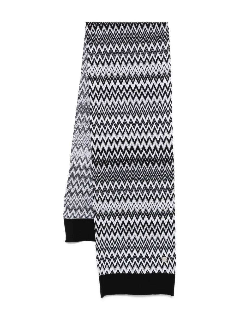 

Вязаный шарф с шевронным узором Missoni Kids, черный