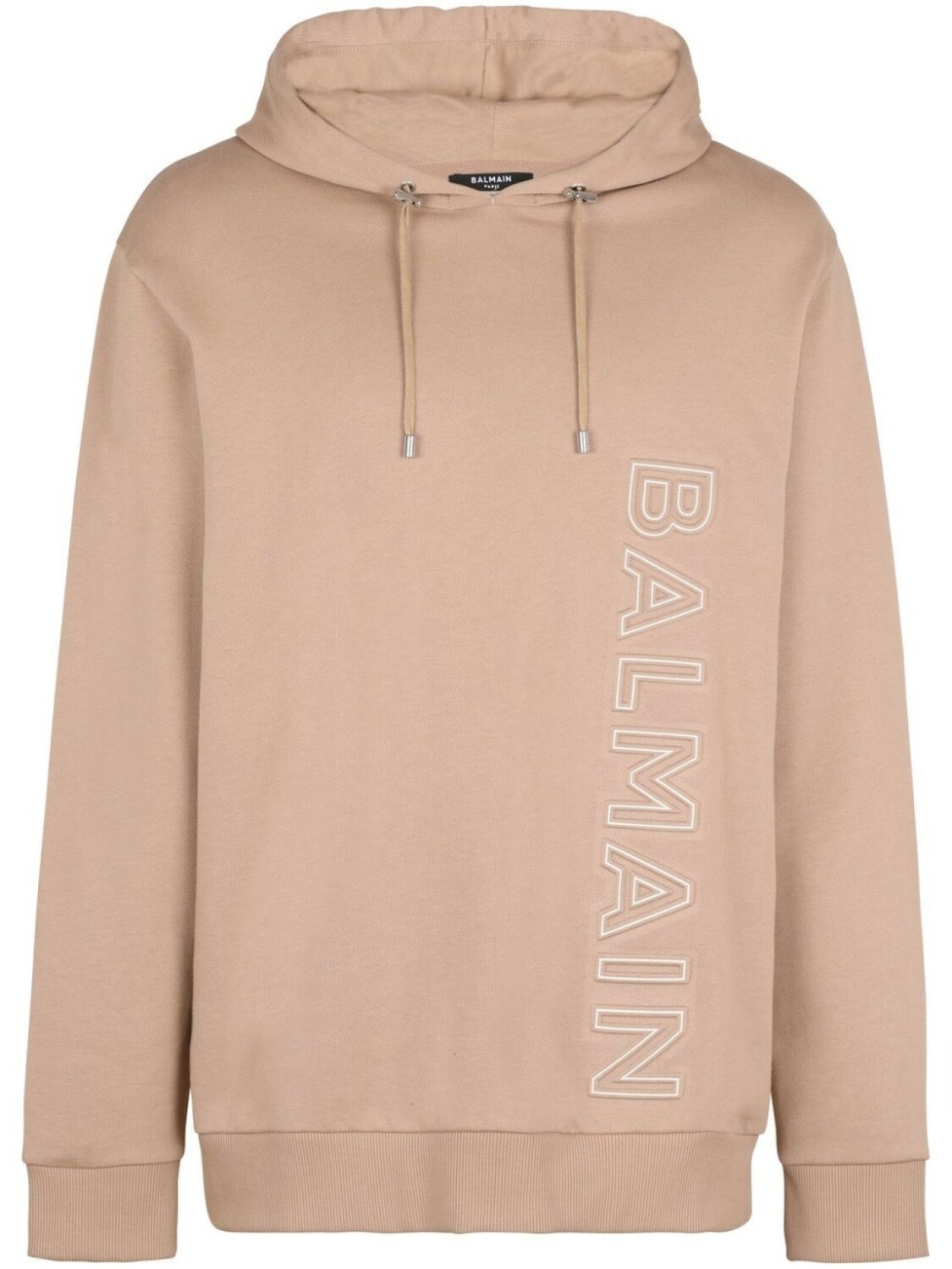 

Balmain худи с тисненым логотипом, нейтральный цвет