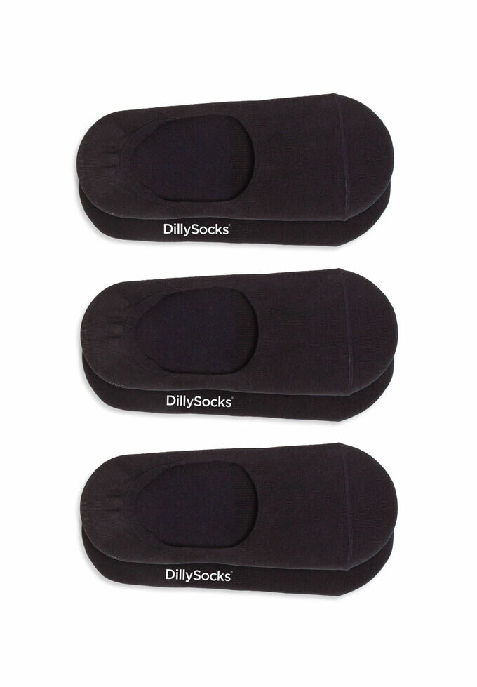 

Невидимые носки 3 шт. Dilly Socks, черный