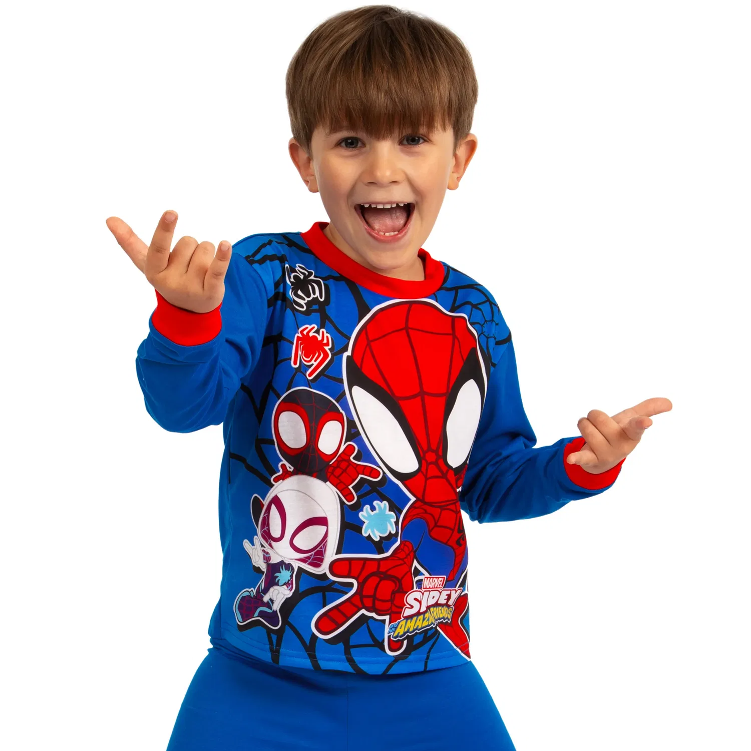 Пижама детская с дизайном Spider-Man, Marvel, синий — фото 3