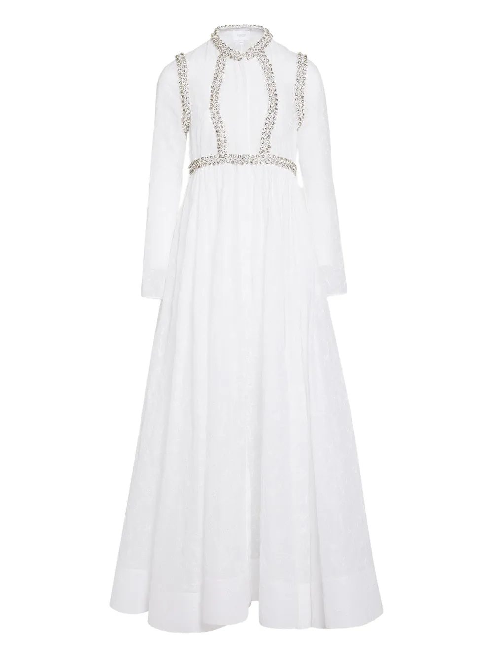 

Декорированное платье макси с длинными рукавами Giambattista Valli, белый