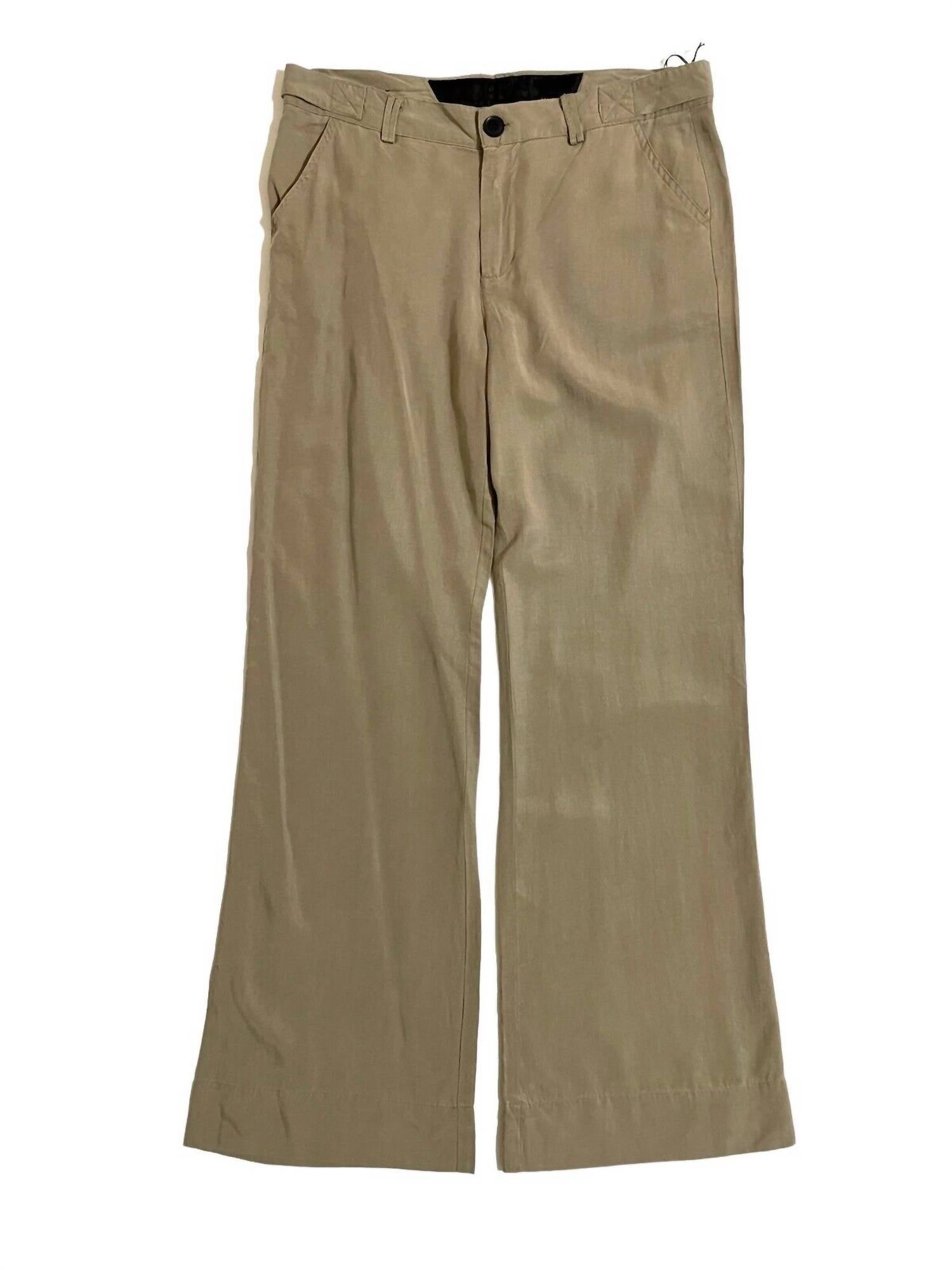 

Женские широкие брюки из искусственного шелка цвета хаки JOE'S Jeans